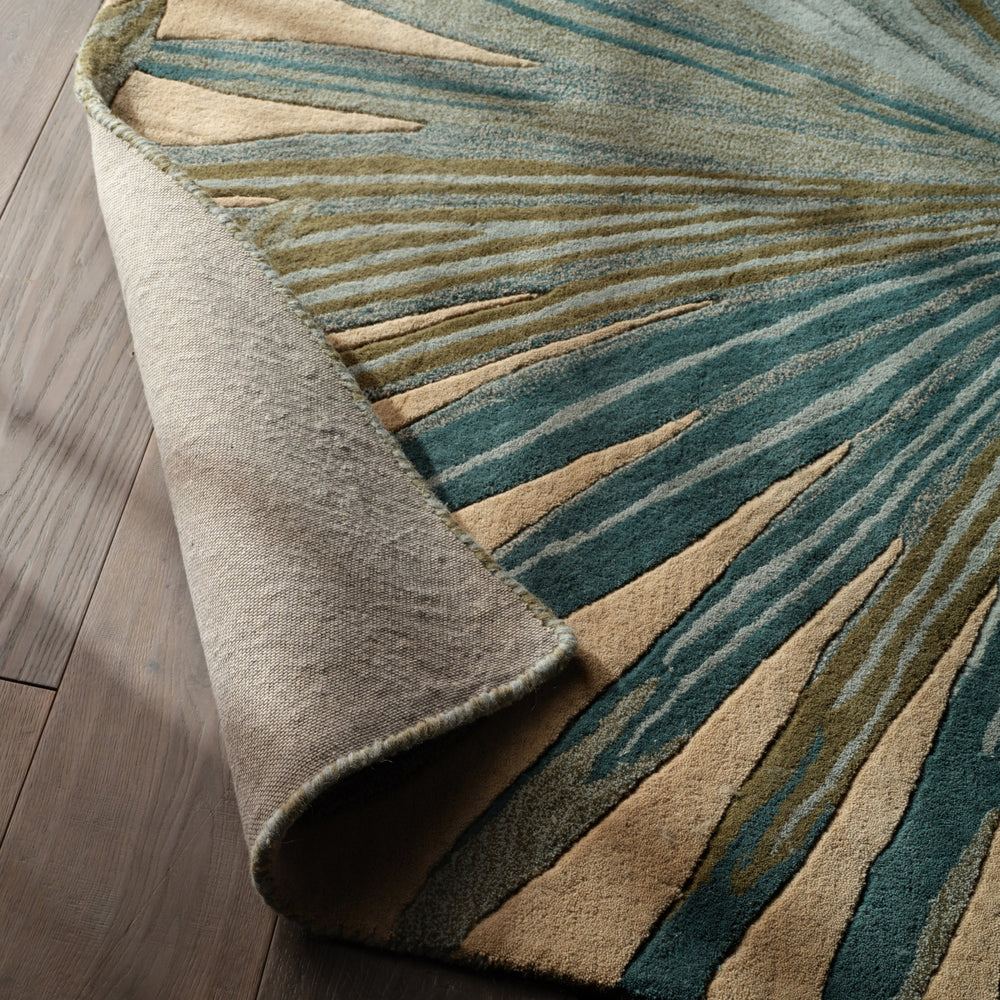 Jaipur Living Coastal Seaside Palmetto COS33 Blue/Green Area Rug Lifestyle Image Feature
