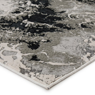 Jaipur Living Catalyst Fen CTY01 Black/Gray Area Rug Corner Image