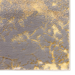 Jaipur Living Catalyst Cisco CTY02 Gray/Gold Area Rug Corner Image