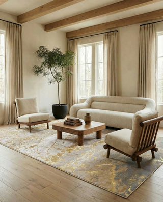 Jaipur Living Catalyst Cisco CTY02 Gray/Gold Area Rug Lifestyle Image