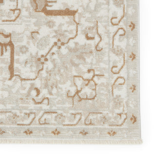 Jaipur Living En Blanc Dhaval EBC09 Light Gray/White Area Rug by Vibe Detail Image