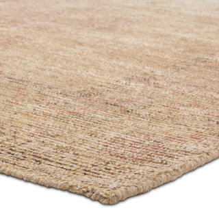 Jaipur Living Elaida Kader ELA07 Tan / Beige Red Area Rug Corner Image