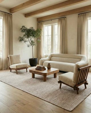 Jaipur Living Enclave Pompano ENC04 Beige/Ivory Area Rug Lifestyle Image