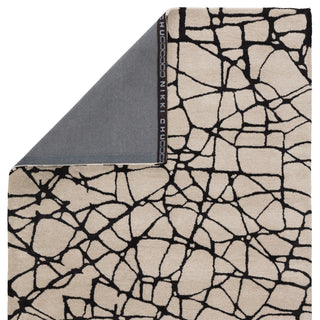 Jaipur Living Etho Chandler ENK12 Cream/Black Area Rug by Nikki Chu Backing Image
