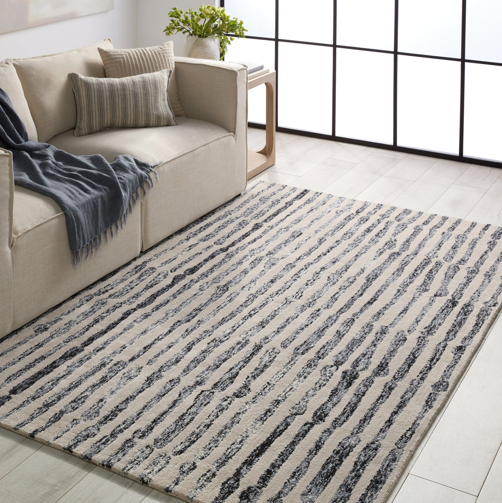 Jaipur Living Etho Saville ENK13 White/Black Area Rug by Nikki Chu Lifestyle Image Feature