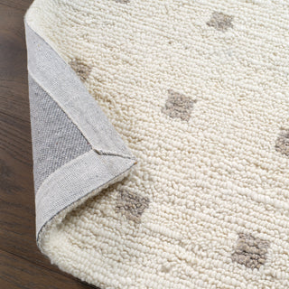 Jaipur Living Form And Weave Jinni FAW01 Ivory / White Tan Beige Area Rug Backing