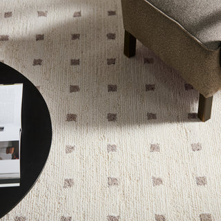 Jaipur Living Form And Weave Jinni FAW01 Ivory / White Tan Beige Area Rug Detail Image