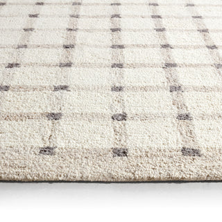 Jaipur Living Form And Weave Hildie FAW02 Ivory / White Tan Beige Area Rug Edge