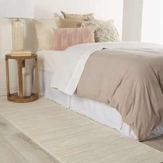Jaipur Living Fables Linea FB53 White Area Rug Corner Image