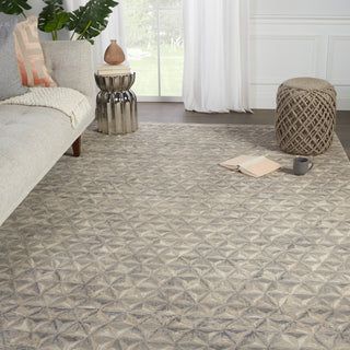 Jaipur Living Free Verse Edge by Kavi Raagam FVK01 Gray/Beige Area Rug Lifestyle Image