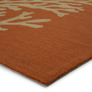 Jaipur Living Grant I-O Bough Out GD01 Orange/Taupe Area Rug Corner Image
