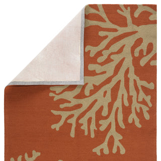 Jaipur Living Grant I-O Bough Out GD01 Orange/Taupe Area Rug Backing Image