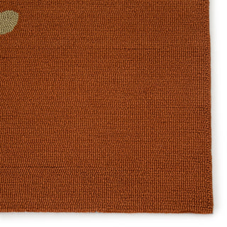 Jaipur Living Grant I-O Bough Out GD01 Orange/Taupe Area Rug Detail Image