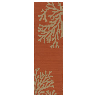Jaipur Living Grant I-O Bough Out GD01 Orange/Taupe Area Rug Runner Image