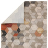 Jaipur Living Genesis Combs GES03 Light Gray/Orange Area Rug Backing Image