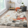 Jaipur Living Genesis Combs GES03 Light Gray/Orange Area Rug Lifestyle Image