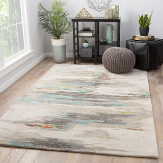 Jaipur Living Genesis Ryenn GES06 Gray/Blue Area Rug Lifestyle Image