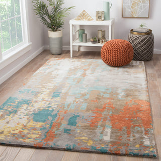 Jaipur Living Genesis Matcha GES08 Multicolor Area Rug Lifestyle Image Feature