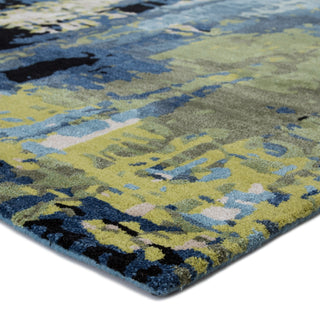 Jaipur Living Genesis Matcha GES10 Blue/Green Area Rug Corner Image