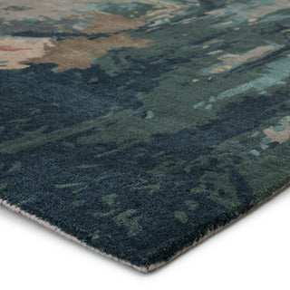 Jaipur Living Genesis Luella GES46 Teal/Gray Area Rug Corner Image