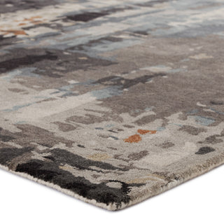 Jaipur Living Genesis Matcha GES54 Gray/Black Area Rug Corner Image