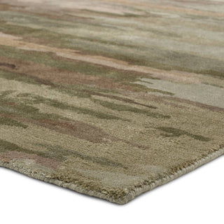 Jaipur Living Genesis Ryenn GES62 Green Area Rug Corner Image