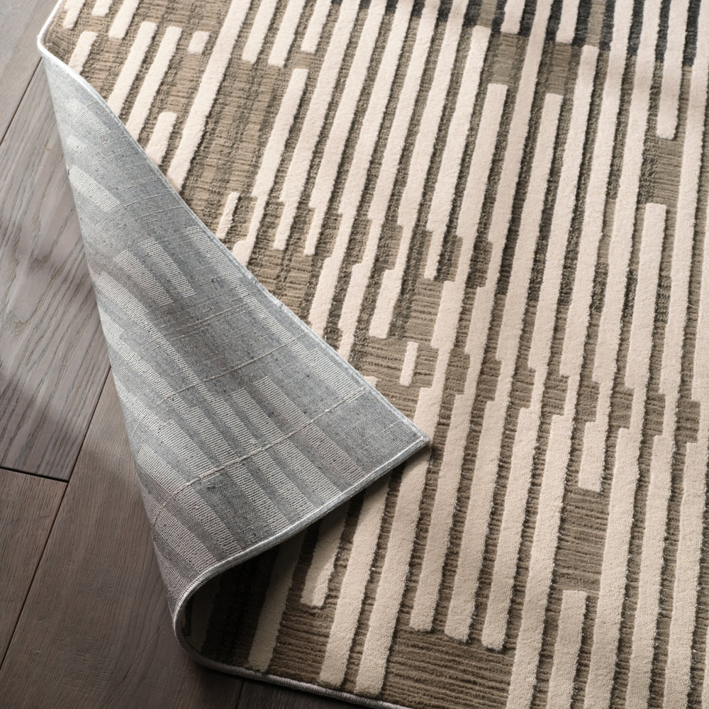 Jaipur Living Graphite Gravity GRA01 Gray/Cream Area Rug Lifestyle Image Feature