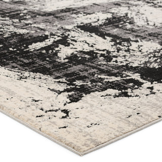 Jaipur Living Graphite Dusk GRA02 Black/Cream Area Rug Corner Image