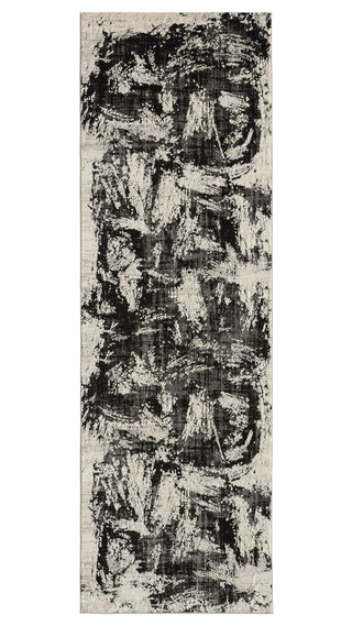 Jaipur Living Graphite Dusk GRA02 Black/Cream Area Rug Runner Image
