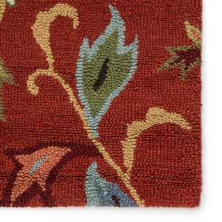 Jaipur Living Hacienda Zamora HAC11 Red/Multicolor Area Rug Detail Image