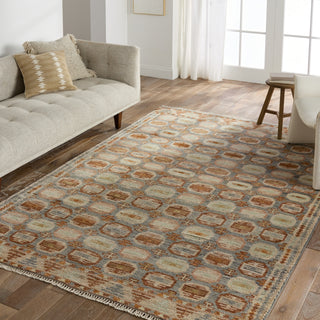 Jaipur Living Hazan Titale HAZ01 Orange Area Rug Lifestyle Image Feature