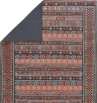 Jaipur Living Harman By Kate Lester Auril HBL01 Orange/Blue Machine Washable Area Rug Backing Image
