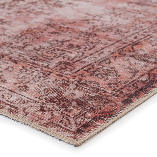 Jaipur Living Harman By Kate Lester Berxley HBL02 Rose/Maroon Machine Washable Area Rug Corner Image