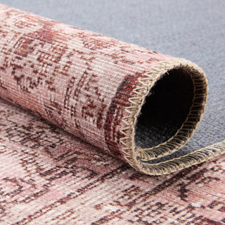 Jaipur Living Harman By Kate Lester Berxley HBL02 Rose/Maroon Machine Washable Area Rug Lifestyle Image Feature