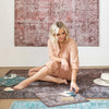 Jaipur Living Harman By Kate Lester Berxley HBL02 Rose/Maroon Machine Washable Area Rug Lifestyle Image Feature