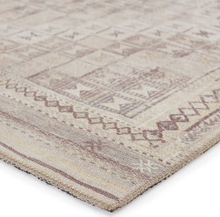 Jaipur Living Harman By Kate Lester Davina HBL03 Beige/Burgundy Machine Washable Area Rug Corner Image