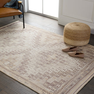 Jaipur Living Harman By Kate Lester Davina HBL03 Beige/Burgundy Machine Washable Area Rug Lifestyle Image Feature