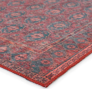 Jaipur Living Harman By Kate Lester Kalinar HBL04 Dark Red/Blue Machine Washable Area Rug Corner Image