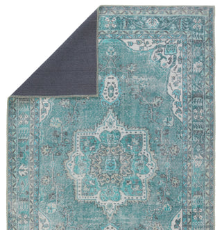 Jaipur Living Harman By Kate Lester Tamara HBL05 Teal/Green Machine Washable Area Rug Backing Image