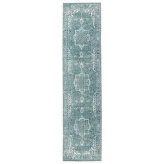 Jaipur Living Harman By Kate Lester Tamara HBL05 Teal/Green Machine Washable Area Rug Runner Image
