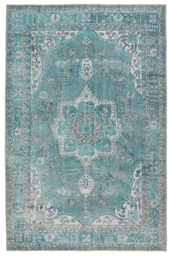 Jaipur Living Harman By Kate Lester Tamara HBL05 Teal/Green Machine Washable Area Rug main image