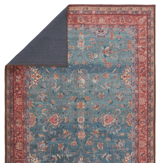 Jaipur Living Harman By Kate Lester Yasha HBL06 Blue/Red Machine Washable Area Rug Backing Image