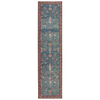 Jaipur Living Harman By Kate Lester Yasha HBL06 Blue/Red Machine Washable Area Rug Runner Image