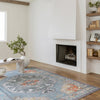 Jaipur Living Harman By Kate Lester Zenora HBL07 Sky Blue/Silver Machine Washable Area Rug Room Scene Feature