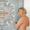 Jaipur Living Harman By Kate Lester Zenora HBL07 Sky Blue/Silver Machine Washable Area Rug Lifestyle Image 2