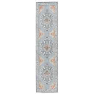 Jaipur Living Harman By Kate Lester Zenora HBL07 Sky Blue/Silver Machine Washable Area Rug Runner Image