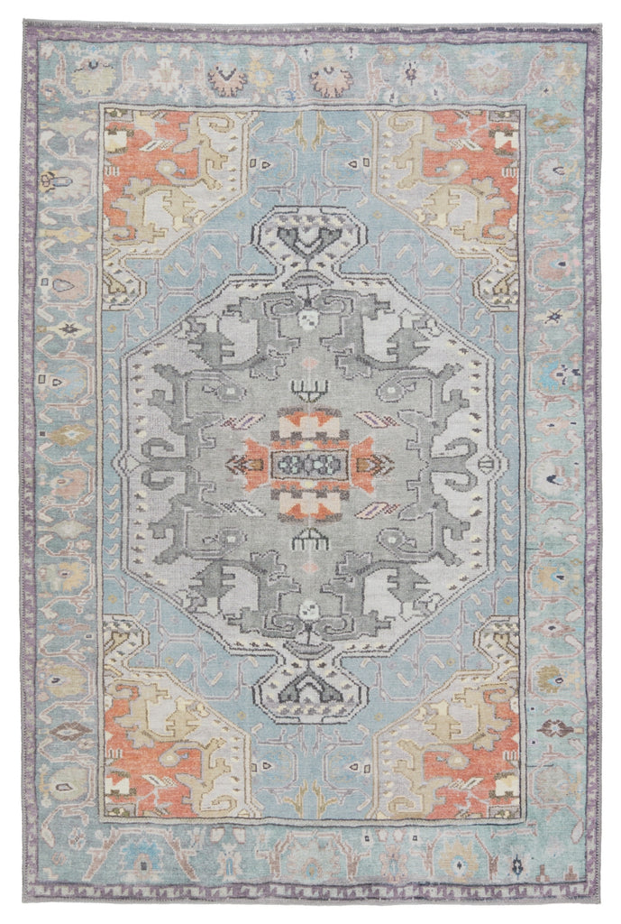 Jaipur Living Harman By Kate Lester Zenora HBL07 Sky Blue/Silver Machine Washable Area Rug main image