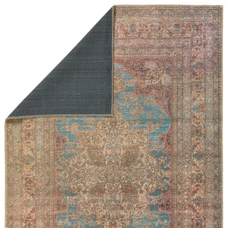 Jaipur Living Harman By Kate Lester Vacherie HBL08 Brown/Blue Machine Washable Area Rug Backing Image