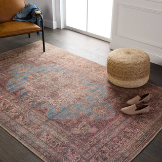 Jaipur Living Harman By Kate Lester Vacherie HBL08 Brown/Blue Machine Washable Area Rug Lifestyle Image Feature