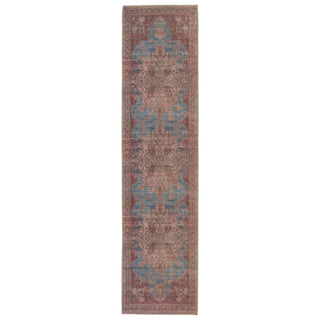 Jaipur Living Harman By Kate Lester Vacherie HBL08 Brown/Blue Machine Washable Area Rug Runner Image